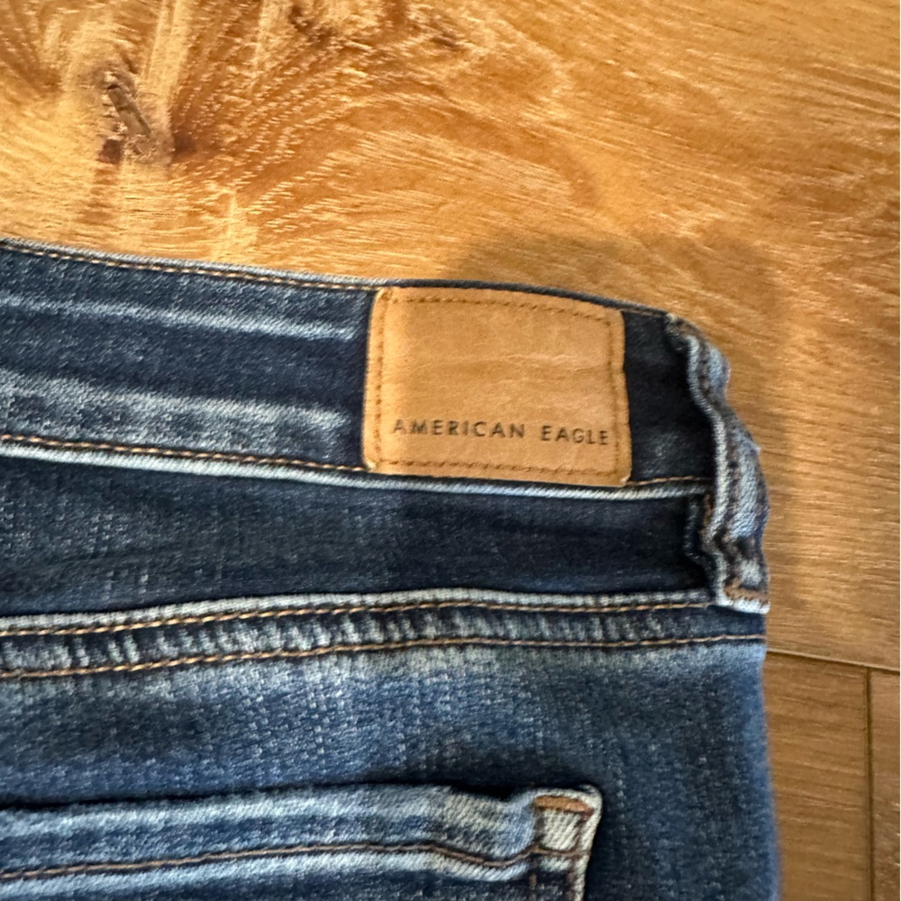 American Eagle Outfitters Ripped Blue Skinny Jeans - Picture 9 of 9